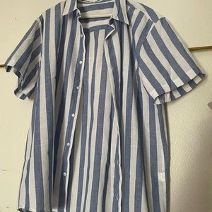 Light Blue/White Striped button down shirt
